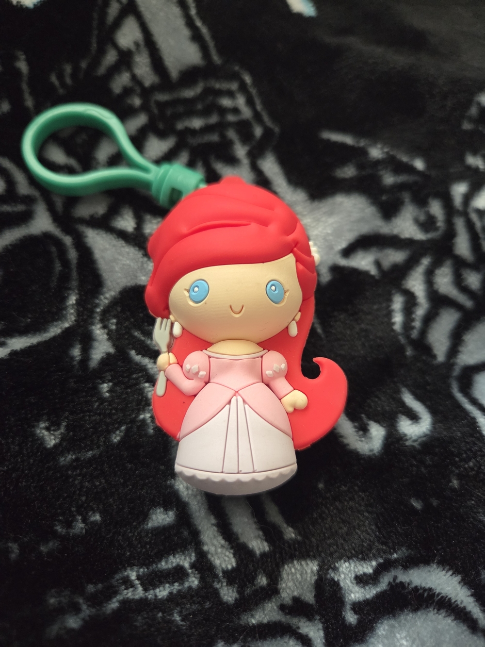 Disney Ariel The Little Mermaid Princess Series 3D Foam Bag Clip Keychain 3D